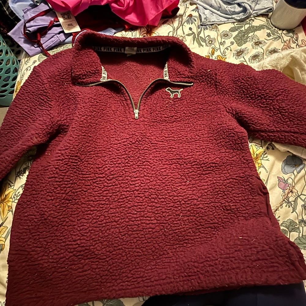 Victoria's Secret Burgundy Teddy Jacket